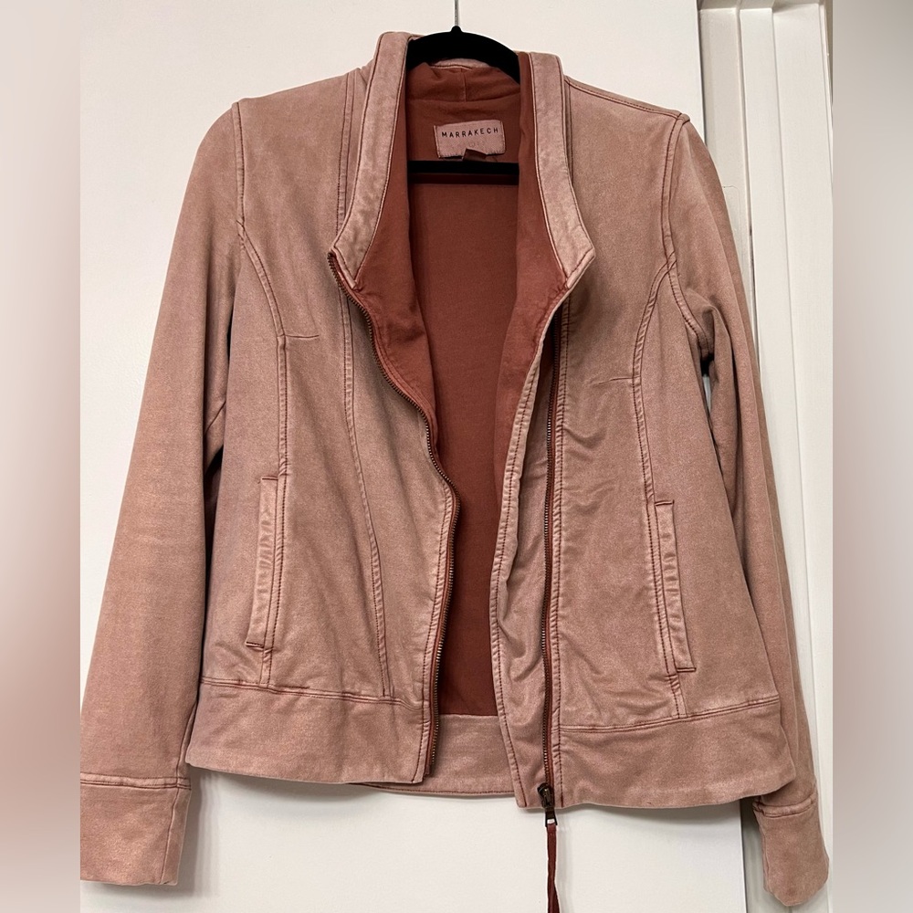 Anthropologie Marrakech Sueded Moto Jacket, Size Small